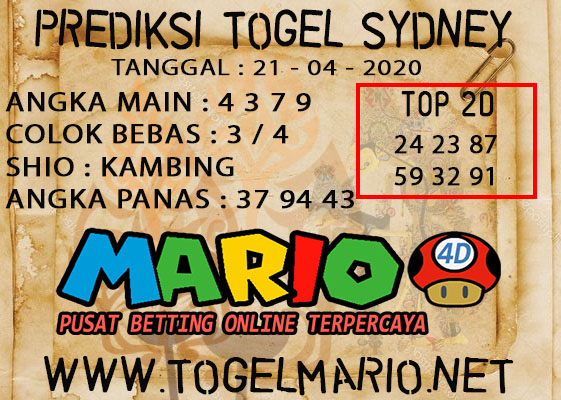 PREDIKSI TOGEL SYDNEY POOLS 21 APRIL 2021