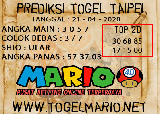 PREDIKSI TOGEL TAIPEI POOLS 21 APRIL 2021