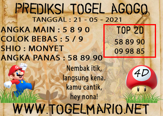 PREDIKSI TOGEL AGOGO4D POOLS 21 MAY 2021