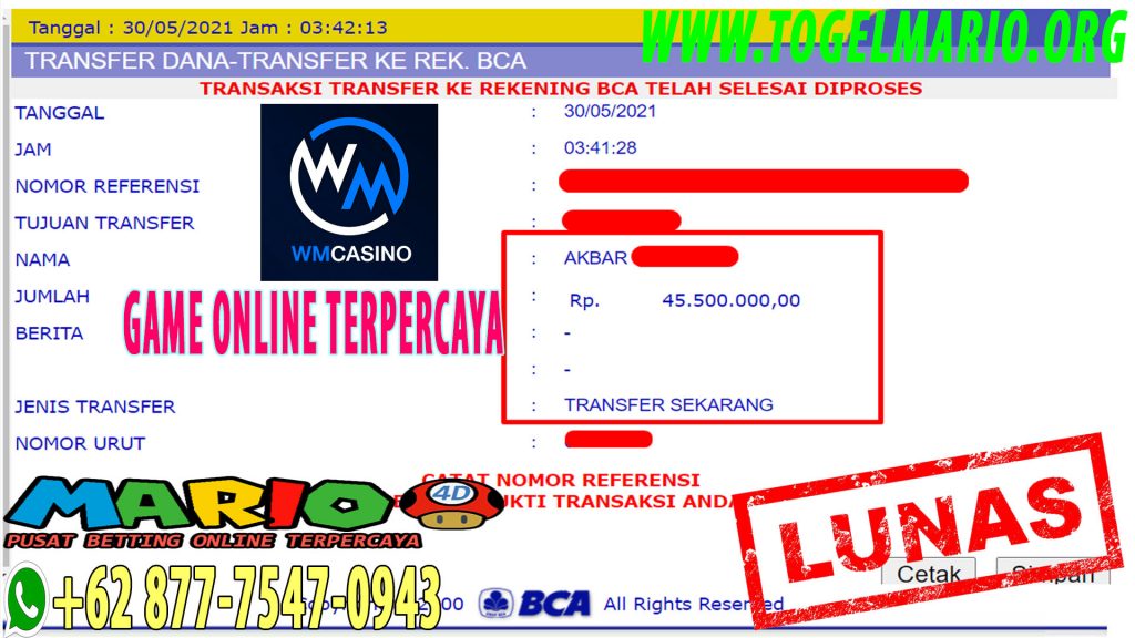 MEMBER BARU WM CASINO LANGSUNG JACKPOT !!!