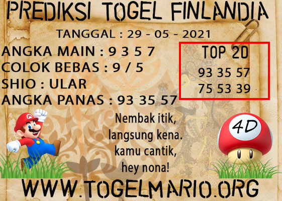 PREDIKSI TOGEL FINLANDIA LOTERRY 29 MAY 2021