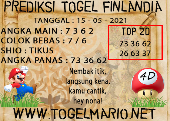 PREDIKSI TOGEL FINLANDIA LOTERRY 15 MAY 2021