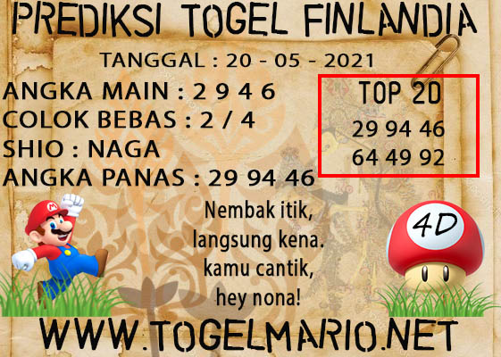 PREDIKSI TOGEL FINLANDIA LOTERRY 20 MAY 2021