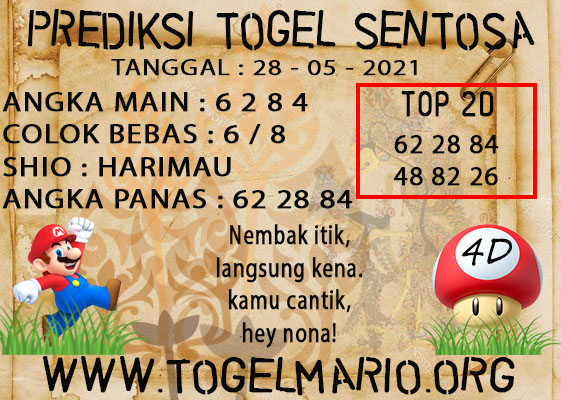 PREDIKSI TOGEL SENTOSA POOLS 28 MAY 2021