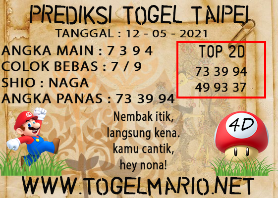 PREDIKSI TOGEL TAIPEI POOLS 12 MAY 2021 2021