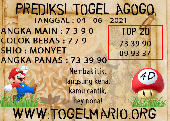 PREDIKSI TOGEL AGOGO4D POOLS 04 JUNI 2021