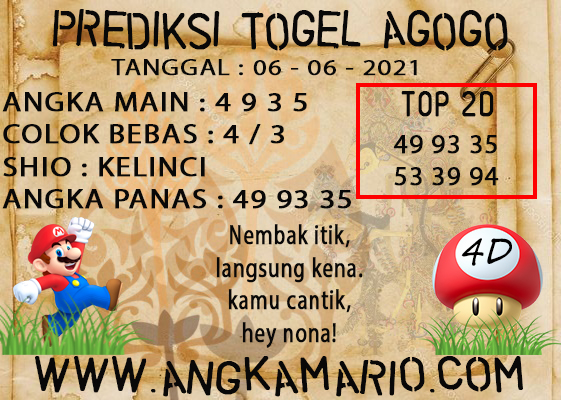 PREDIKSI TOGEL AGOGO4D POOLS 06 JUNI 2021