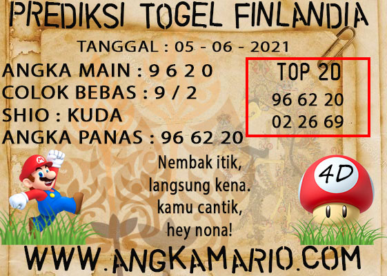 PREDIKSI TOGEL FINLANDIA LOTERRY 05 JUNI 2021