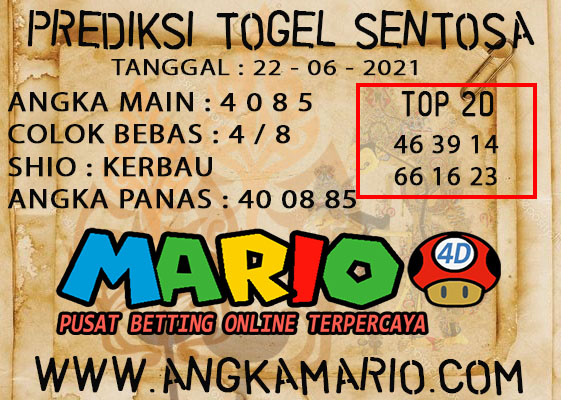 PREDIKSI TOGEL SENTOSA POOLS 22 JUNI 2021