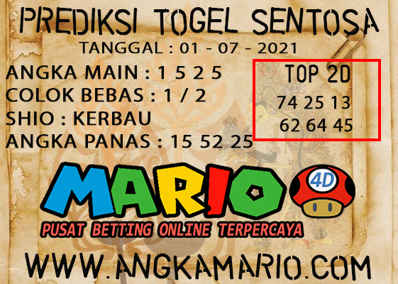 PREDIKSI TOGEL SENTOSA POOLS 01 JULI 2021