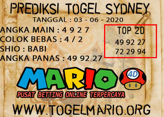 PREDIKSI TOGEL SYDNEY POOLS 03 JUNI 2021