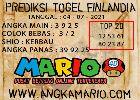 PREDIKSI TOGEL FINLANDIA LOTERRY 04 JULI 2021