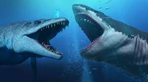 Megalodon Bertemu Mosasaurus, Siapa yang Menang?