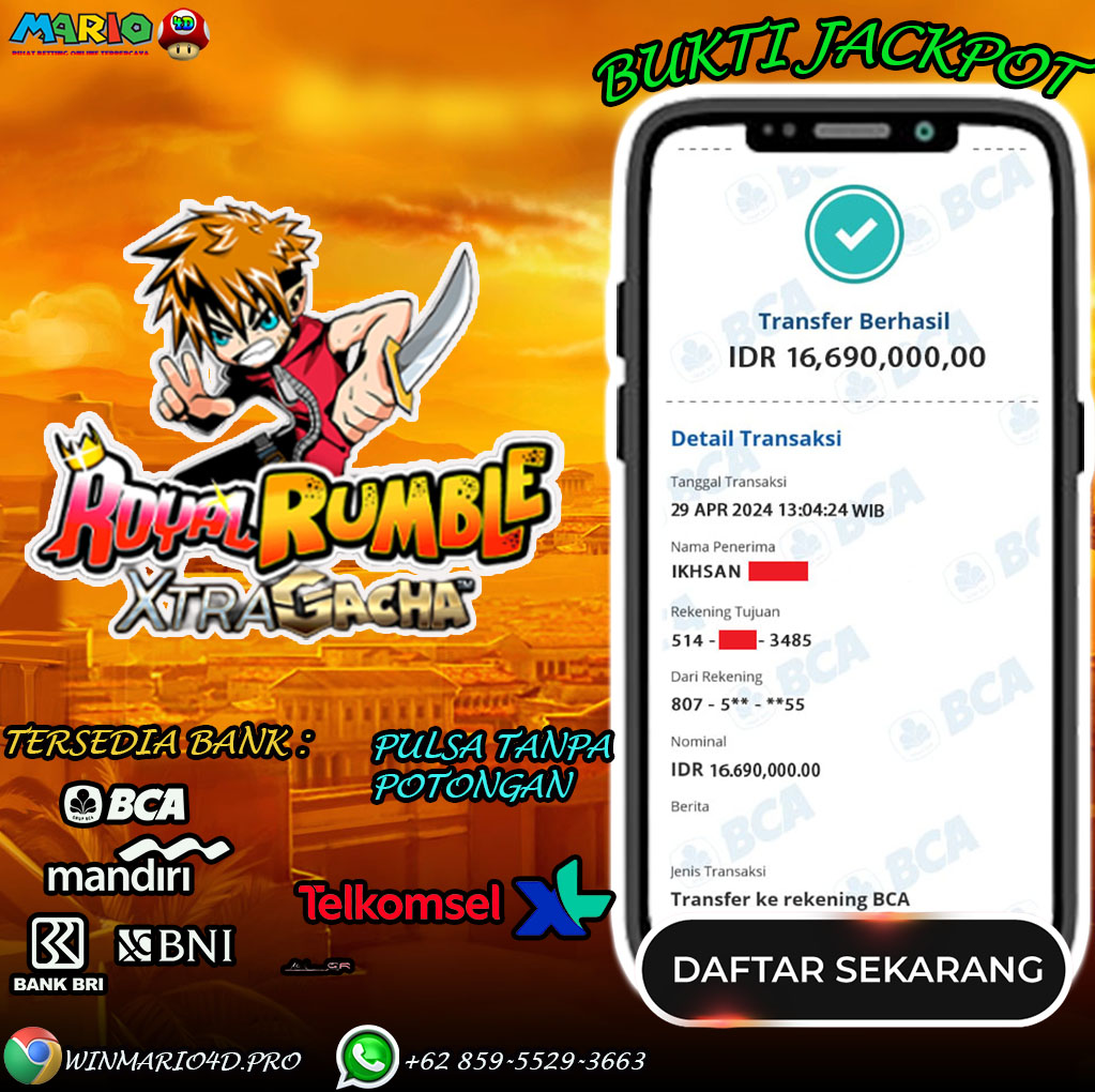 BUKTI KEMENANGAN MARIO4D TGL 29 APRIL 2024