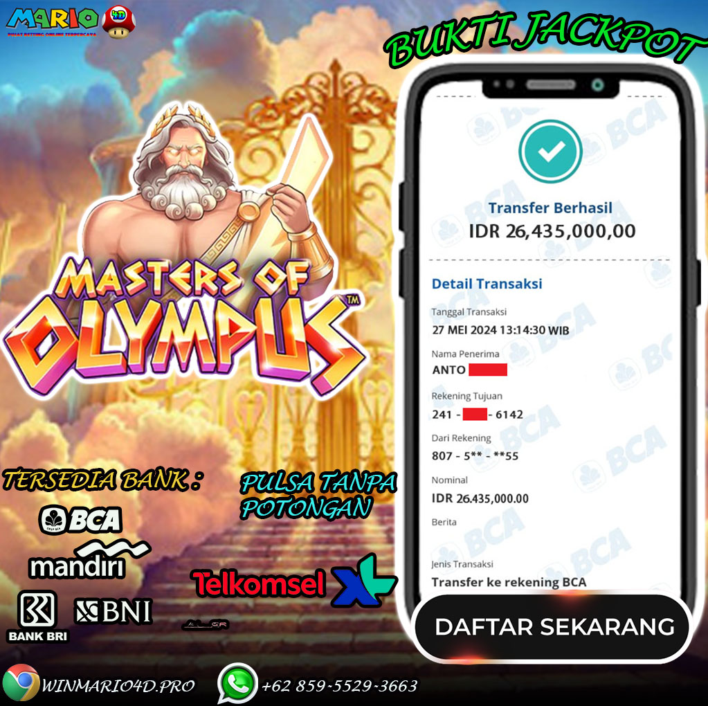 BUKTI KEMENANGAN MARIO4D TGL 27 MEI 2024