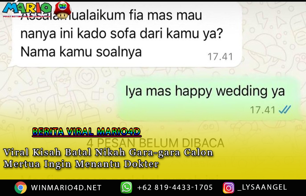 Viral Kisah Batal Nikah Gara-gara Calon Mertua Ingin Menantu Dokter