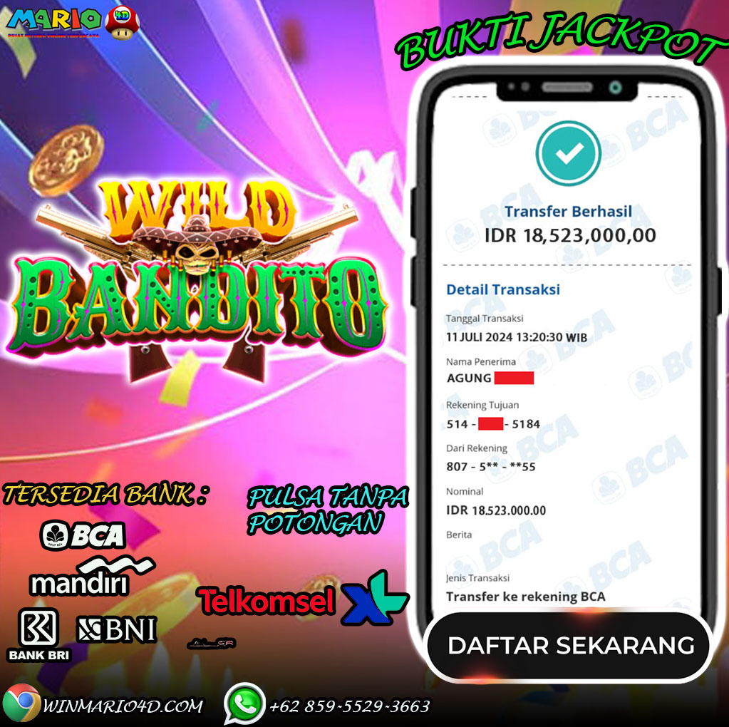 BUKTI KEMENANGAN MARIO4D TGL 11 JULI 2024