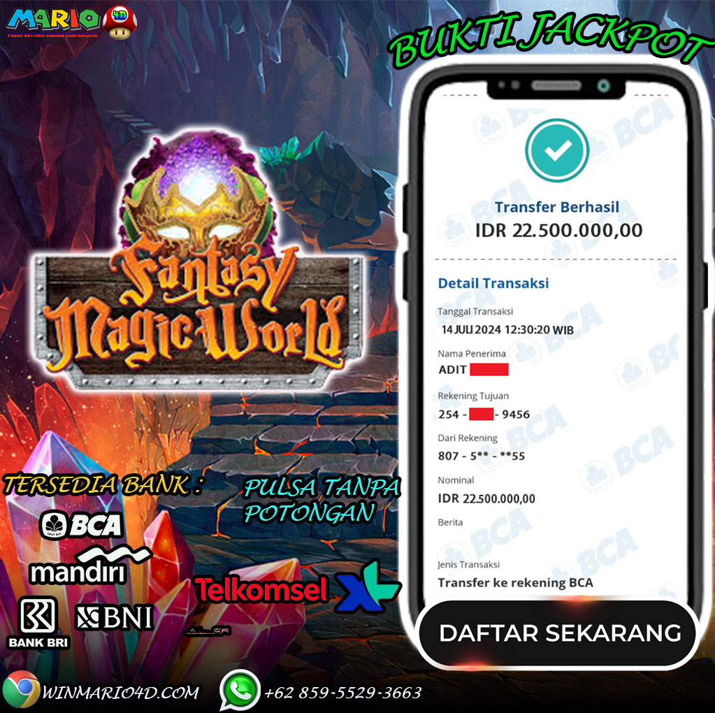 BUKTI KEMENANGAN MARIO4D TGL 14 JULI 2024