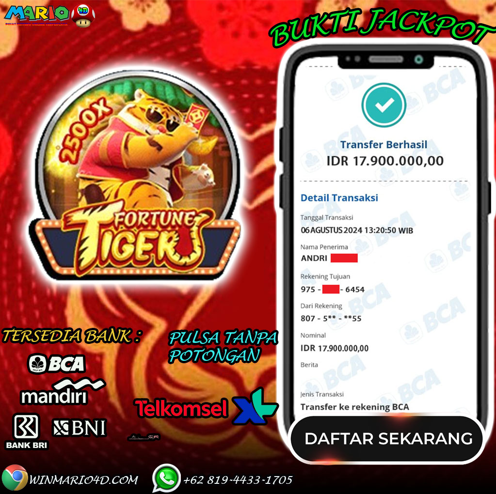 BUKTI KEMENANGAN MARIO4D TGL 06 AGUSTUS 2024