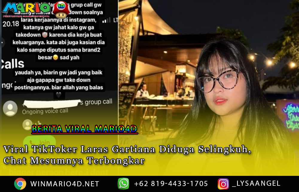 Viral TikToker Laras Gartiana Diduga Selingkuh, Chat Mesumnya Terbongkar