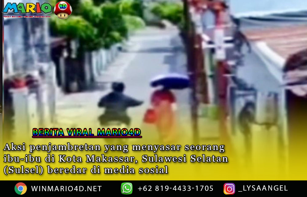 Aksi penjambretan yang menyasar seorang ibu-ibu di Kota Makassar, Sulawesi Selatan (Sulsel) beredar di media sosial