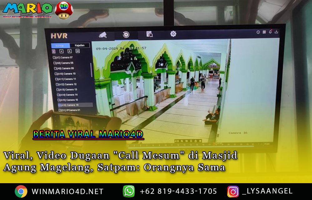 Viral, Video Dugaan "Call Mesum" di Masjid Agung Magelang, Satpam: Orangnya Sama