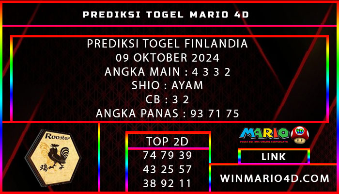 PREDIKSI TOGEL FINLANDIA 09 OKTOBER 2024