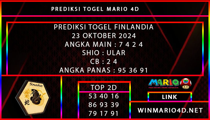 PREDIKSI TOGEL FINLANDIA 23 OKTOBER 2024