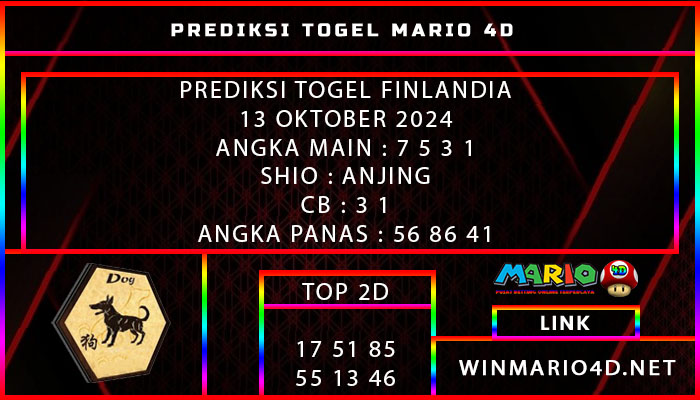 PREDIKSI TOGEL FINLANDIA 13 OKTOBER 2024