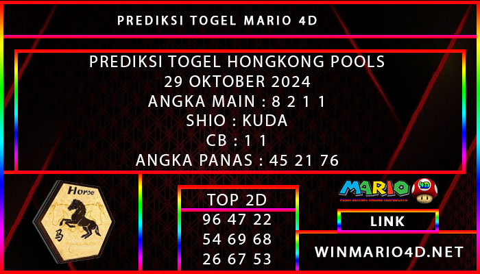 PREDIKSI TOGEL HONGKONG POOLS 29 OKTOBER 2024