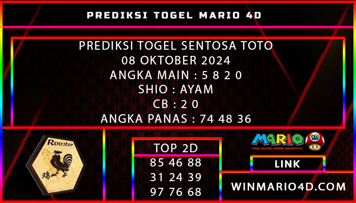 PREDIKSI TOGEL SENTOSA TOTO 08 OKTOBER 2024