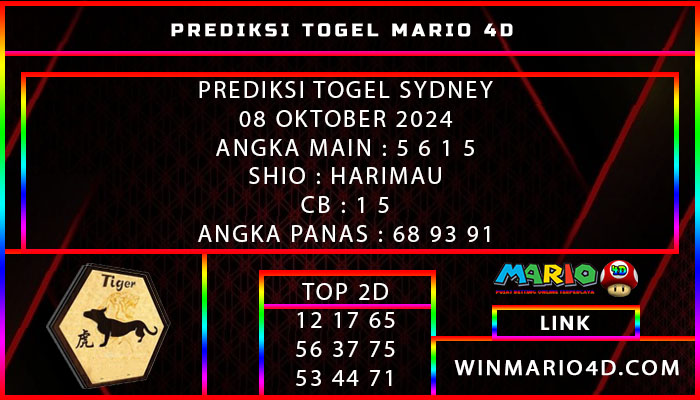 PREDIKSI TOGEL SYDNEY 08 OKTOBER 2024