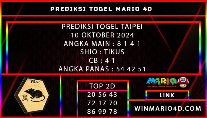 PREDIKSI TOGEL TAIPEI 10 OKTOBER 2024