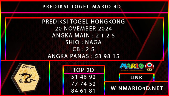 PREDIKSI TOGEL HONGKONG 20 NOVEMBER 2024