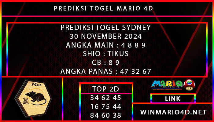 PREDIKSI TOGEL SYDNEY 30 NOVEMBER 2024